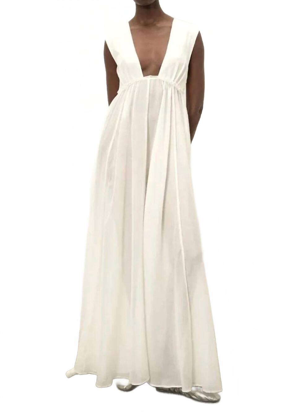NEW PARIS GEORGIA camille maxi dress in white